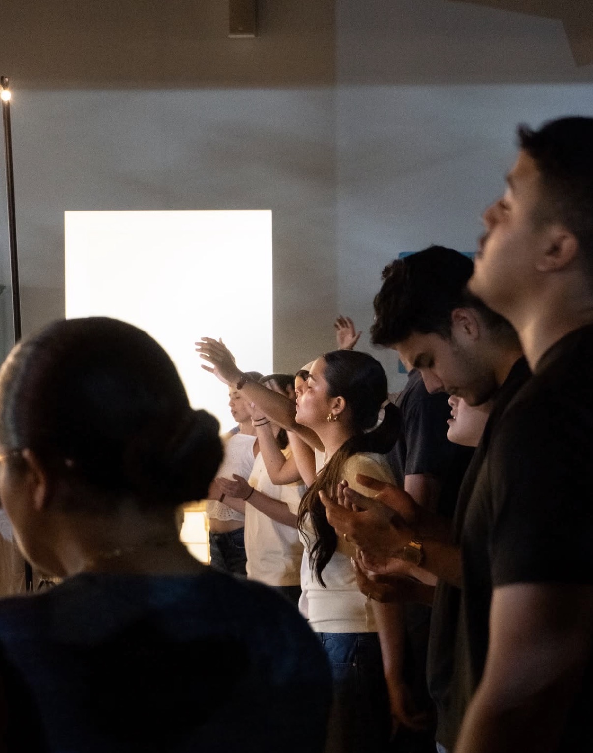 Hands raised in worship
